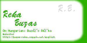 reka buzas business card